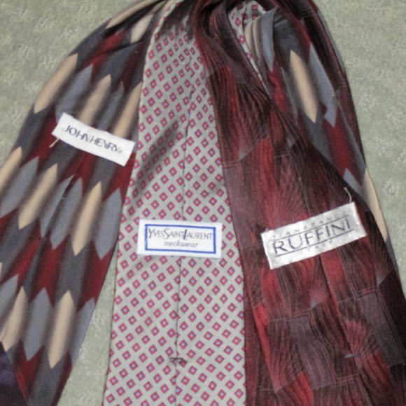 Men's Neckties - set of 3 - 100% silk - Picture 4 of 4